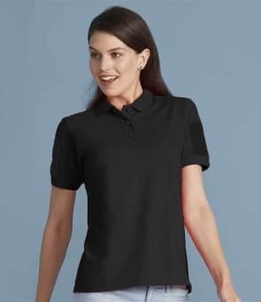 Black polo shirt