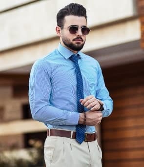 Blue plain shirt